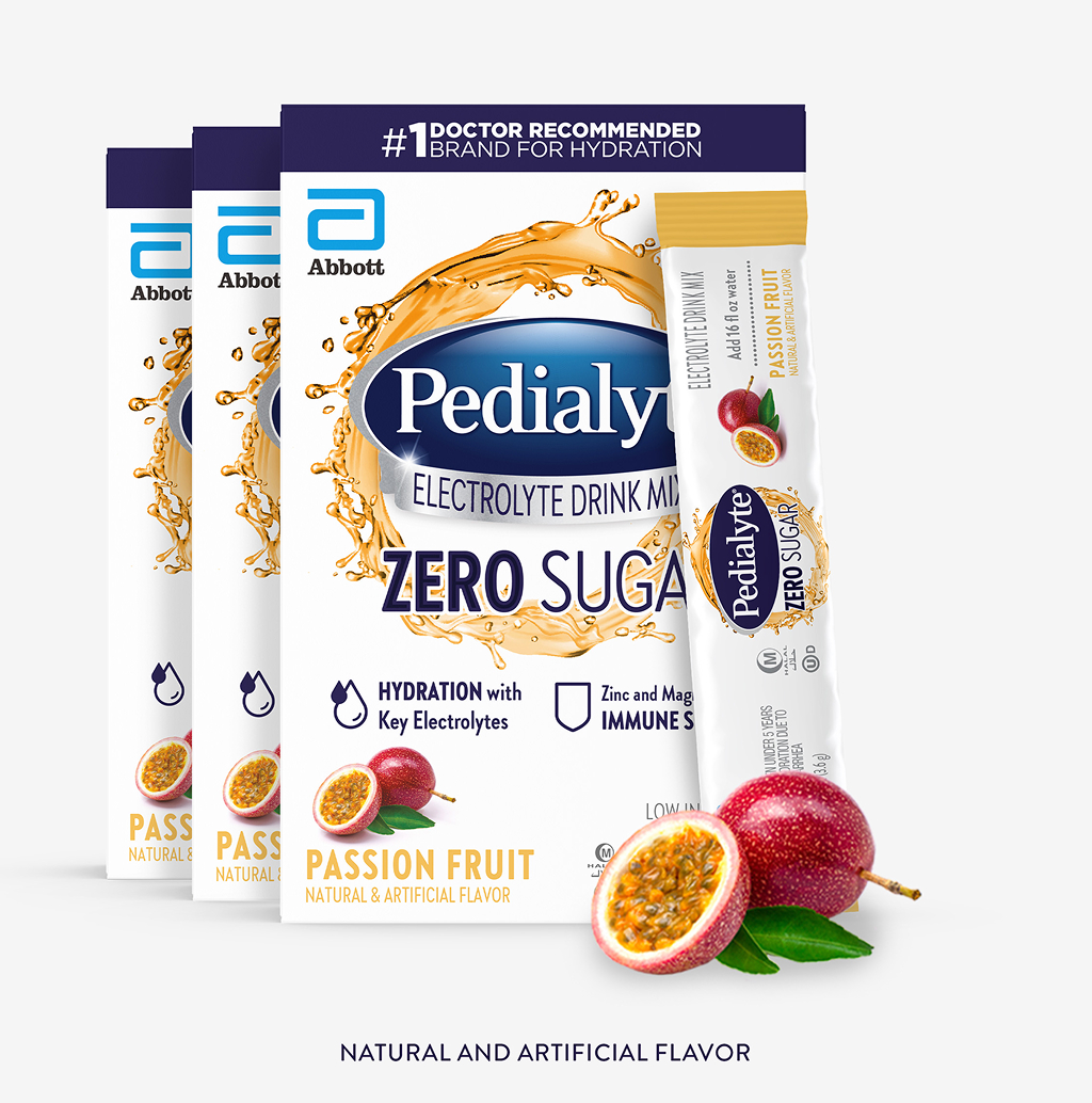 Pedialyte Electrolyte Drink Mix Passion Fruit 3 8 Packs 24 Packets